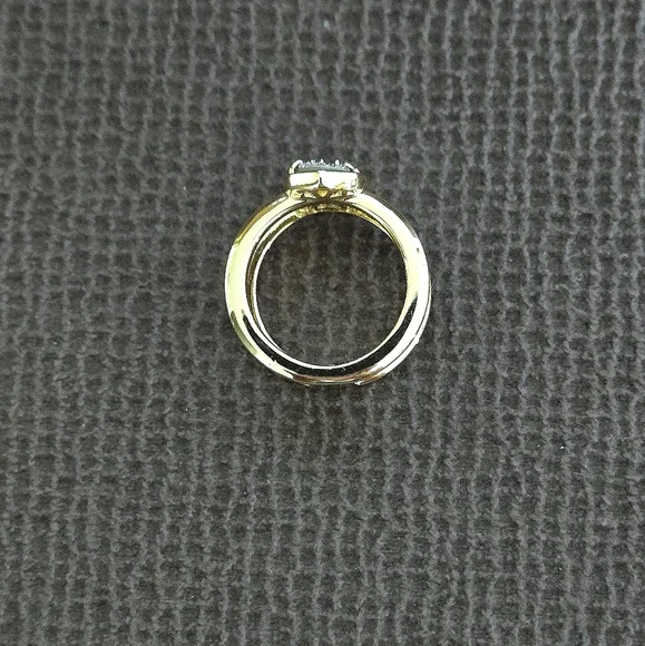 ✨️HP✨️ Kendra Scott "Elyse" Double✌️ Band Platinum Drusy Ring💍 - Picture 9 of 16